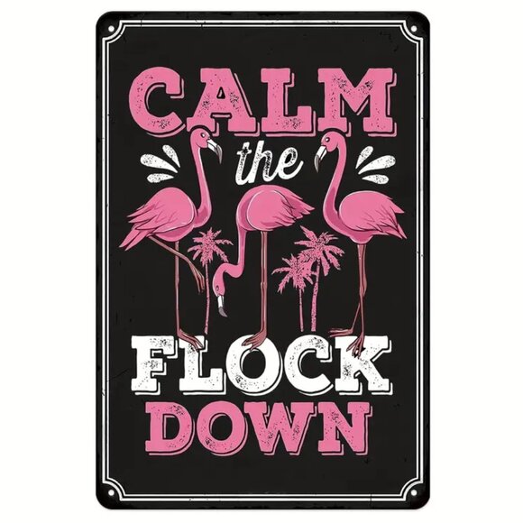 Unbranded Other - Flamingo Metal Wall Art 8 x 12